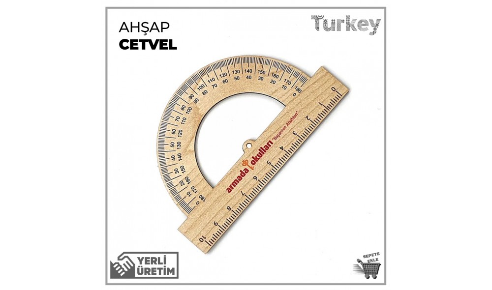 Ahşap Gönye Cetvel 10 cm